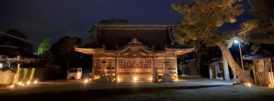 法王ヶ原・弓削神社ライトアップ