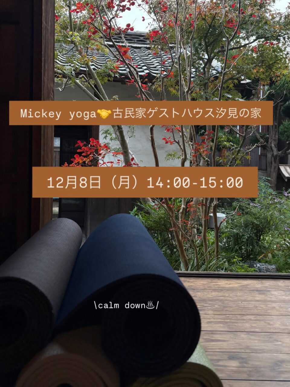 ヨガ教室 Mickey Yoga @ 古民家ゲストハウス汐見の家